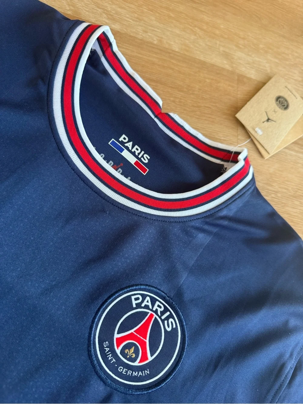 Jordan Navy PSG Men's Soccer Jersey with Leo Messi signature valuable